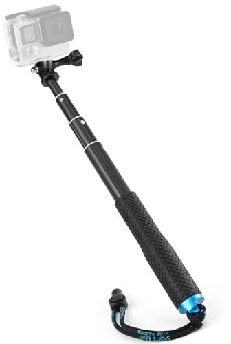 Trehapuva 71,1 cm Verlängerung, Selfie-Stick, kompakter Griff, verstellbare Stange, wasserdichtes Einbeinstativ, Zubehör, kompatibel mit GoPro Hero 13, 12, 11, 10, 9, 8, 7, 6, Insta360, Akaso, DJI