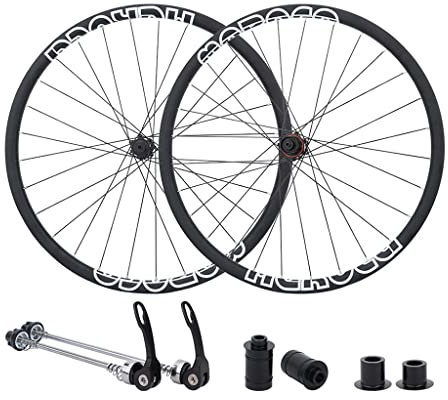 DYSY 27,5 Zoll 29 ”Mountainbike Laufradsatz, 25 MM Felge Aus Kohlefaser Scheibenbremsräder mit Sechs Stollen 24 Loch Schnellspannnabe für 8/9/10/11 Geschwindigkeit 1650g (Size : 27.5 inch)