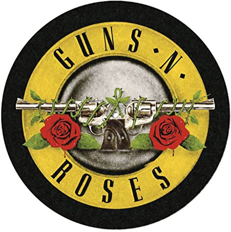 Pyramid International Guns N' Roses Turntable Record Slip Mat zum Mixen, DJ-Kratzen und Heimhören (Logo-Design) - Offizielles Merchandise-Produkt