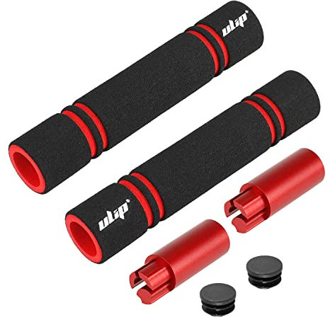 MotuTech Erweiterter Griff + LED-Blinklicht, wasserdicht, wiederaufladbar, für Xiaomi M365 Pro Pro2 1S MI3 Scooters Segway Ninebot ES1 ES2 ES3 ES4 E22 E25 E45 (roter Griff)