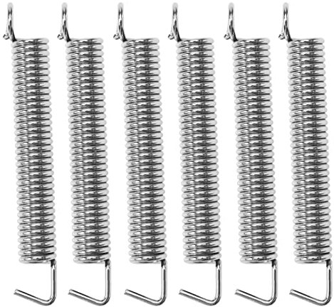 Be In Your Mind 6 x geräuschlose Tremolo-Stegfedern für Gitarre kompatibel mit Floyd Rose ST/Stratocaster-Stil E-Gitarre Musikinstrumente Zubehör Silber