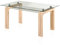 duehome | Mesa de Comedor Fija, Mesa Salon o Cocina, Modelo Lou, Acabado en Cambrian y Cristal Templado, Medidas: 150 cm (Largo) x 90 cm (Ancho) x 75 cm (Alto)