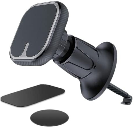 Roller Klinik Handyhalterung Auto Magnet, Universale 360° Magnetischer KFZ Handyhalter fürs Auto Lüftungsgitter, Kompatibel mit für Alle Smartphones (Schwarz Lüftungsgitter)