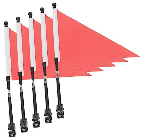 CORHAD 5ensembles Drapeau De Sécurité Pour Vélo Garçon Fille De Drapeaux De Guidon Accessoires De Cyclisme Pour Garçons Et Filles Pratique Et Résistant Aux Intempéries