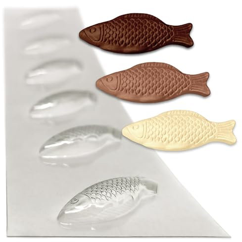 Fish Chocolate Moulds - 5g - Set of 6 or 24 - DIY Chocolate Mould Kits (6 Moulds)