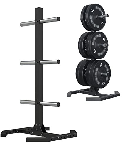 Standard Weight Tree Rack for Barbell Dumbbell Plates, 5cm/2inch Steel Olympic Plate Storage Holder with Heavy Duty Base, for Home Gym Workout