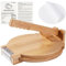 ZUJJAFY Tortilla Press 10 Inch Bamboo Tortilla Maker with 100 Parchment Paper, Mexican Tortillera Presser Homemade Tortillas Pataconera Dough Press