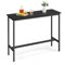 VASAGLE Bartisch, schmaler langer Bartisch, Küchen-Esstisch, hoher Kneipentisch, stabiler Metallrahmen, Industrie-Design, 40 x 119 x 80 cm, Ebenholzschwarz und Tintenschwarz ULBT120B56