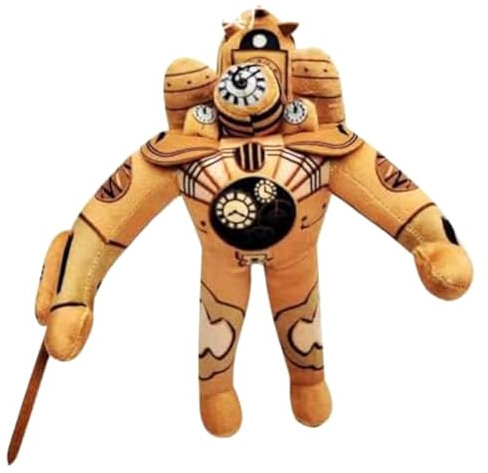 NIEI 1 PCS Clockman Plüsch, Multiverse Clock Man Plüschtier Wie Abgebildet, mit PP-Baumwolle Gefüllte Animierte Spiel- und Anime-Plüschpuppe