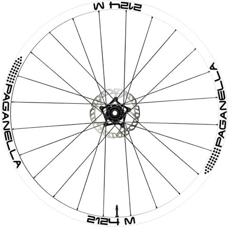 DualColorStampe Felgenaufkleber 26 - 27,5 - 28-29 Zoll Fahrrad MTB Bike Sticker Felgen MTB Paganella Code B0154 (27,5 Zoll, Schwarz glänzend)