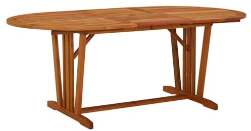 Willood Gartentisch 200x100x75 cm Massivholz Eukalyptus grau esstisch Outdoor Garten Balkon Table