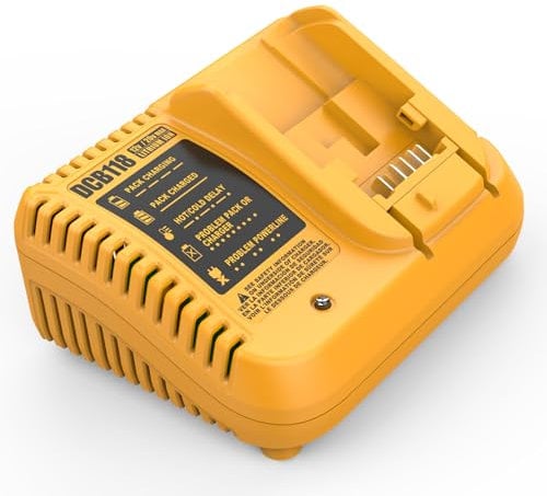 DCB118 Rapid Battery Charger, Compatible with Dewalt 12V/20V MAX Lithium-ion Battery Charger DCB112 DCB101 DCB105 DCB115 DCB107, Fit DCB120 DCB127 DCB206 DCB205 DCB204 DCB203 DCB201 DCB200