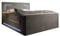 wonello Monaco Boxspringbett 200x200 mit Bettkasten und LED-Beleuchtung - gemütliches Bett mit LED - Stauraumbett 200 x 200 cm mit Matratze und Topper - Samt-Stoff anthrazit - H3/H4
