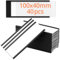 QWORK® 40pcs Porte-Étiquettes Magnétiques 40 x 100 mm avec Insert en Papier et Film de Protection, pour Étiquetagepour Étagère Métallique, Casier, Tableau blanc