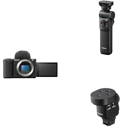 Sony ZV-E10 II | Vlog Camera APS-C con Obiettivo Intercambiabile + GP-VPT2BT - Shooting Grip Bluetooth + ECM-M1 - Microfono Shotgun Sony