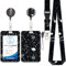 Porte-Cartes avec Cordon Cosmique, Badge D'Identification, Porte-Cartes avec Cordon, Cordon Détachable avec Clip Rétractable pour Cartes de Visite, Cartes D'EntréE, Cartes D'Identité