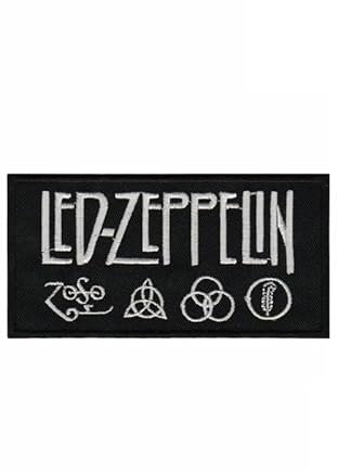 Led Zeppelin Silver Aufnäher Besticktes Patch zum Aufbügeln Applique