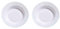 Acan Tradineur - Pack de 2 fuentes redondas hondas, modelo Ebro, vidrio opal, ideal para servir postres o aperitivos, aptas para lavavajillas (Blanco - 32 x 4,5 cm)