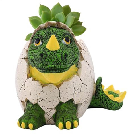 Dinosaurier-Blumentopf, kreativer Tier-Stiftehalter, Cartoon-Harz-Blumentopf, niedlicher Stifthalter, Blumentopf für Zuhause und Schreibtisch