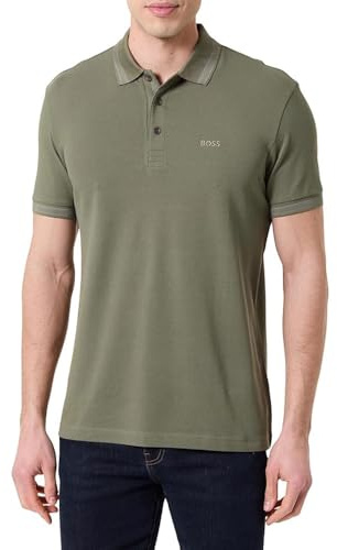 BOSS Men's Polo Shirt, Dark Beige 257, L