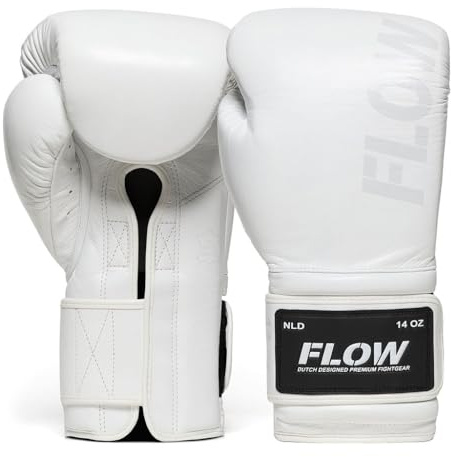 Flow Challenge Tight-Fit Boxhandschuhe aus echtem Leder – Enge Passform für präzise Kontrolle – Sparring, Training, Sandsack – Muay Thai, Kickboxen & MMA – Damen & Herren