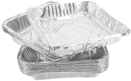 WEKADRIN Teglie Da Forno in Alluminio Usa e Getta 23x23 Cm, Profondi Per Cottura e Arrosti in Friggitrice Ad Aria, Resistenti Ad Alte Temperature, Set Da 30 Pezzi Per Cucina Domestica