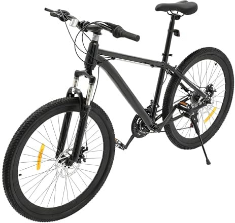 Gdetnysty Mountainbike Hardtail 26 Zoll Fahrrad Erwachsenenrad mit 21 Gängen Scheibenbremsen Federgabel robustem Stahlrahmen und LED Lichtern für Erwachsene Jugendliche ab 12 Jahre ab 160 cm