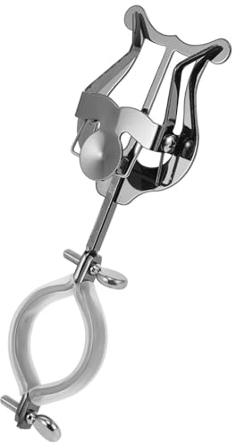 IMIKEYA Lyre Musicale Portable en Alliage Noir Pince Sécurisée pour Clarinette de Marche et Partitions D’alto, Design Compact Multifonctionnel pour Performances et Spectacles