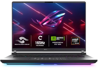 ASUS ROG Strix 16 G614PP Gaming Laptop | 16.0 WUXGA 165Hz Screen | AMD Ryzen 9-8940HX | NVIDIA GeForce RTX 5070 | 16GB RAM | 1TB PCIe SSD | Windows 11