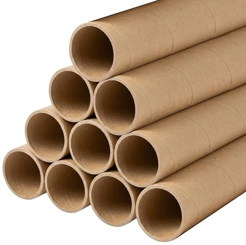 Cardboard Tubes 12 Inch Toilet Paper Rolls for Crafts Damp-Resistant Empty Craft Rolls for Kids & Adults 10PCS Toilet Paper for Crafts Cardboard Tubes for