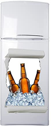 Oedim Vinyl-Aufkleber für Kühlschrank mit Bier, robust und einfach anzubringen, dekorativ, Elegantes Design 75x111cm
