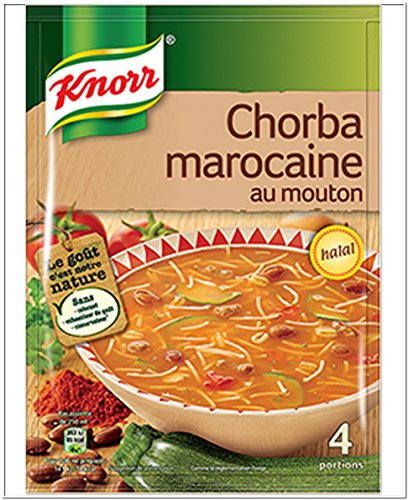 Knorr Soupe Chorba Marocaine au Mouton-Halal pour 4 Personnes 100 g - Lot de 6
