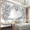 VLIES FOTOTAPETEN - WANDTAPETEN WANDBILDER 3D-PERLENBLUMEN DREIDIMENSION KN-2096 (XS 150cm(B) x 105cm(H) 3-Bahne)