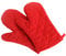 Voarge Gants de Cuisine, Résistants à la Chaleur Gants de Four Épais Résistants à la Chaleur Gants de Cuisine, 1 Paire, Rouge