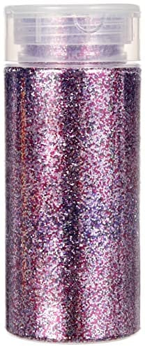 Rayher 3925838 Streuflitter, Dose mit Streudeckel, 110 g, Glitzer ideal zum Basteln, zum Dekorieren von Papier, Karton, Holz, Styropor, Keramik, Stein, pink-lila