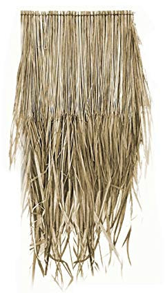Wilai Toiture en palmier - Toit en paille - Panneaux de bardeaux de palmier - 25 cm - Toit de chaume pour jardin, balcon et terrasse (50)