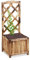 relaxdays Piante con Graticolato, Giardino Vaso 20 Litri e Griglia 90 cm, Effetto Legno Bruciato, m