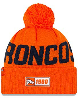 New Era Herren Denver Broncos Beanie, Orange, One Size