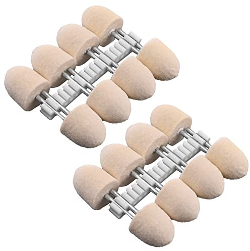 Utoolmart - Cabezales de molienda de lana australiana de níquel giratorio con mango de acero al carbono para uso mecánico profesional (1 juego)