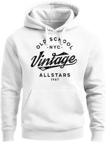 Neverless® Hoodie Herren College Style Schriftzug Oldschool Vintage Allstars Kapuzen-Pullover Männer Fashion Streetstyle
