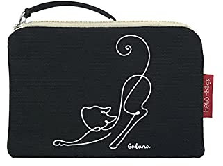 Hello-Bags N-001-GATUNA, Monnaies/Petit Sac Femme, Noir, 14 centimetres