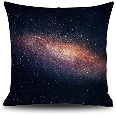 Lieson Lot Housse de Coussin 50x50, Coussin Canape Decoration Noir Rose Housse Coussin Salon Intérieur Motif Ciel Étoilé, Lin