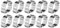 Hose Clamp，Zinc Plated Stainless Steel Two-Ear Hose Clamp for Fule Petrol Pipe Tube（10pcs 5-23mm） (11-13Mm)