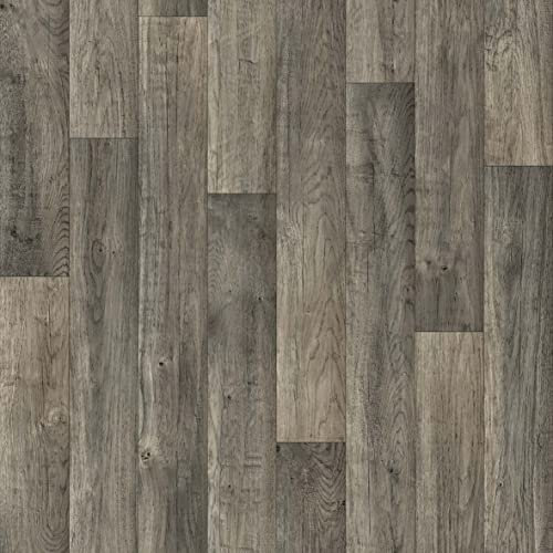 PVC Boden 2 m 3 m und 4 m Breite | CV Belag in Holzoptik rustikal ideal für Wohnzimmer und Schlafzimmer | Vinyl Meterware mit Schaumrücken (2 m x 5 m)