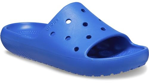 Crocs Unisex Slides, Blue Bolt, 8.5 UK