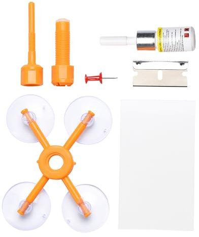 Boulder Tools | Windshield Repair Kit - Glass Repair Kit for Windscreen Chips and Cracks - Car Window Repairing Kit - Universal Fit - Easy DIY Repairs of Chips and Cracks (Transparent)
