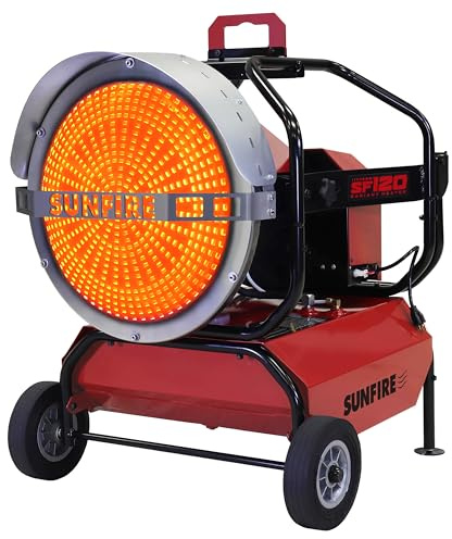 SUNFIRE Radiant Heater, 120,000 BTUs, Run Time 16 Hours, 14 Gal Tank