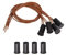 PATIKIL magnetici Interruttore Lamelle, 4pz NC oring Allarme Contatto Sensore Cablato Incassato Porta Sensore Finestra Contatto Interruttore per Allarme Sistema, Marrone