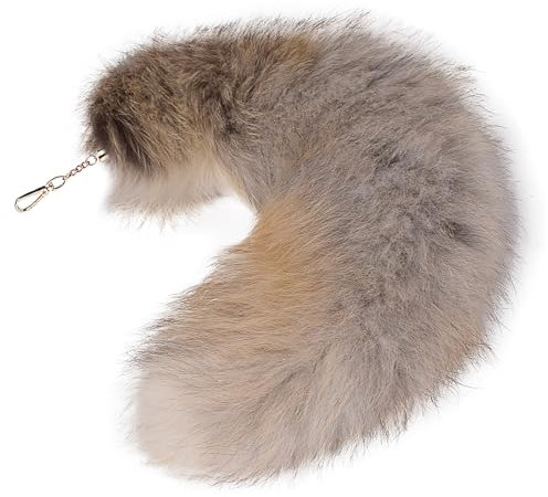 Putextile Fuchsschwanz Anhänger etwa Fell Schwanz Keychain Extra Groß Schlüsselring Tasche Zusätze Auto Schlüsselketten Anhänger Weich Flaumig Handtasche Dekoration