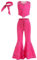 LiUiMiY Deguisement Barbie Filles Ensemble Uniforme de Cowgirl Rose Costume 70s 80s Disco pour Halloween Carnaval Anniversaire, Rouge, 7-8 Ans (Étiqueter 140)
